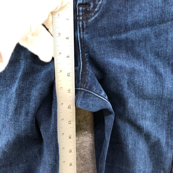 J Brand Ruby High Rise Crop Cigarette Jeans Womens 30 Blue Frayed Stripe - Picture 10 of 11